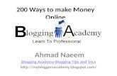 200+ ways to Make Money Online-Blogging Academy