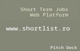 Short term jobs web platform
