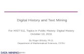 Hist 511 digital history and text mining 2011