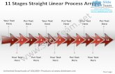 Business power point templates 11 state diagram ppt straight linear process arrows sales slides