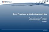 Best Practices In Marketing Analytics   Warner   Alterian