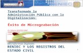 RENIEC Y LOS REGISTROS DEL ESTADO CIVIL Microformas Digitales 1.