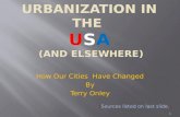 Urbanization in the USA and elsewhere