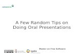 Tips on doing oral presentations