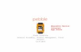 General Assembly, Product Management Final Project - Pebble App Store and Wearable Devices (December 2013)