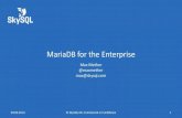 MariaDB for the Enterprise