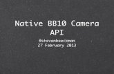 BlackBerry 10 Core Native Camera API