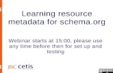 Learning resource metadata for schema.org