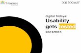 Digital Fridays - Usability gets tested