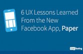 Lessons learned from user testing the facebook Paper app