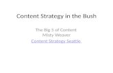 Misty Weaver Content Strategy in the Bush - CS Seattle