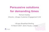 Persuasive Solutions for Demanding Times