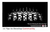 11 Tips to Develop Community
