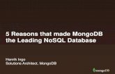5 Reasons that made MongoDB the leading NoSQL Database