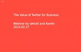 Webinar: The Value of Twitter for Business