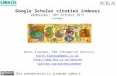 Google Scholar citation indexes