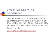 Effective Learning Resources