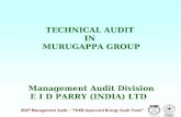 technical audit in murugappa group - toward converting the audit from  cost center to profit center !