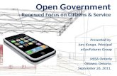 Open Gov - Renewed citizen & service focus-ottawa
