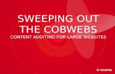 Sweeping out the cobwebs: Content auditing for large websites
