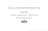 Overview of the 2013 ALTA Shared Task