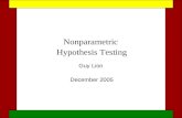Nonparametric hypothesis testing methods