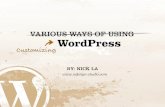 Various Ways of Using WordPress