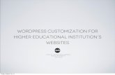 WordPress Customization for Higher Educational Institution’s Websites
