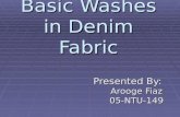 Basic washes in denim fabric