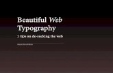 Beautiful Web Typography: 7 tips on de-sucking the web