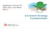 Implement These 10 SEO Tips, You Must Part 1 | SEO.com Webinar
