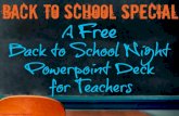 Back to School Night FREE Customizable PowerPoint 2015
