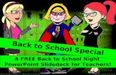 Back to School Night FREE Customizable PowerPoint