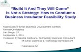 How To Conduct A Business Incubator Feasibility Study