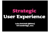 Strategic UX - UX Cambridge Nov 2011
