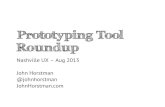 Prototyping tool roundup - Nashville UX, Aug 2014