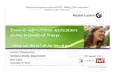 Towards user-created applications on the Internet-of-Things