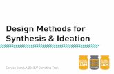 Crash Course: Service Design Methods for Synthesis & Ideation
