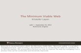 Minimum Viable Web: edUi 2012