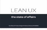 Lean UX - State of Affairs