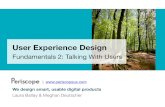 User Experience Design Fundamentals - Part 2: Talking with Users