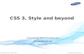 CSS 3, Style and Beyond