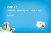 Usability - Elements of Good Design With the User in Mind