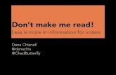 Don't make me read! Less is more in information for voters