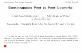 Bootstrapping Peer-to-Peer Networks