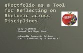 ePortfolio as a Tool for Reflecting on Rhetoric across Disciplines  Liberal Arts Cluster, LaGuardia Community College
