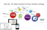  Tips for  To Take Control of Your Online Listings