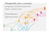 Nonprofit, zero content — designing a durable framework before content exists.