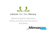 Voices for the Library - presentation at CILIP Wales conference