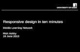 Responsive design in ten minutes